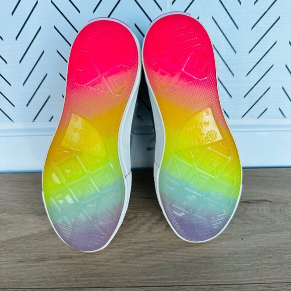 ❤️Converse Chuck 70 Pride Hi Silver Sz 7.5 Men's Shoes Metallic Sneaker A10214C - Picture 5 of 12